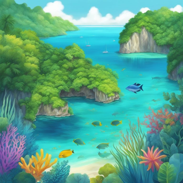 an image of a cove in Palau with sea life