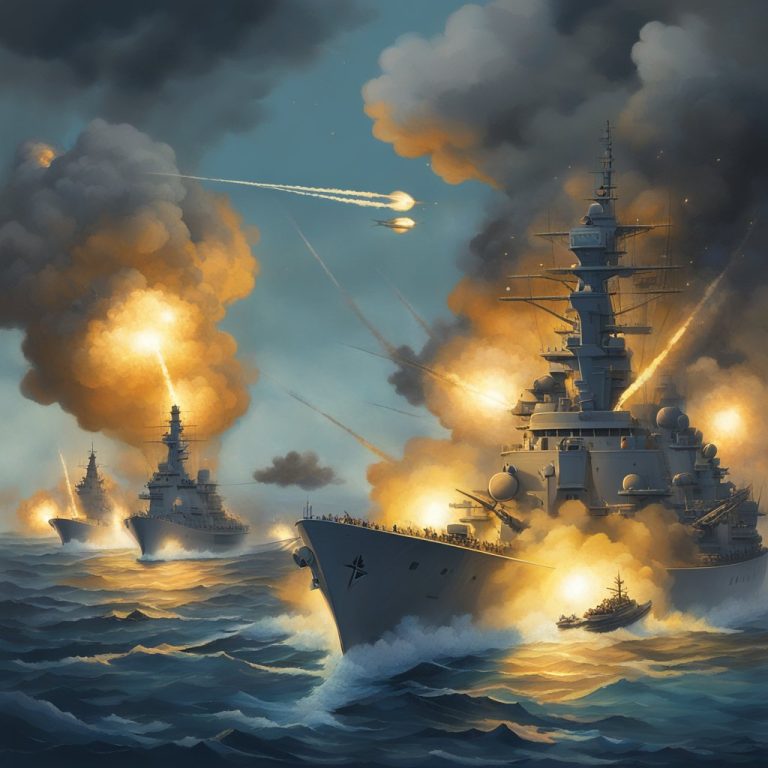 an image of world war II ships in battle in the south pacific